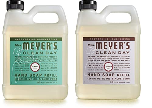 Mrs. Meyer's Clean Day Hand Soap Refill - Moisturizing Mint & Lavender, Cruelty-Free - 2 CT