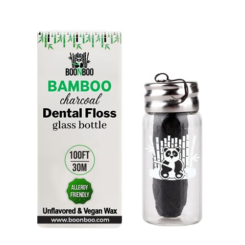 BOONBOO Dental Floss - PFAS-Free, Bamboo Charcoal, B Corp Certified - 9pcs, 900FT Refill