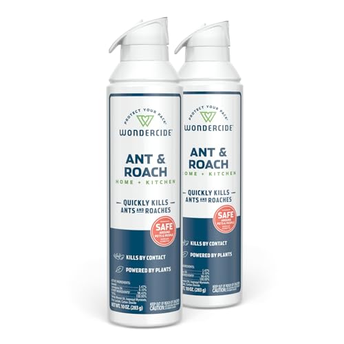 Wondercide Pest Control Spray - Kills Ants, Roaches, Fleas with Natural Oils - 10 oz 2-Pack