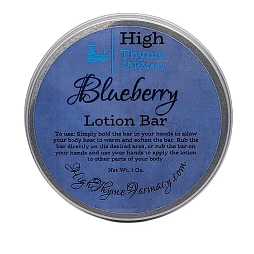 High Thyme FARMacy Blueberry Lotion Bar - Moisturizes Dry Skin, Waterless, Travel-Friendly - 1.5oz