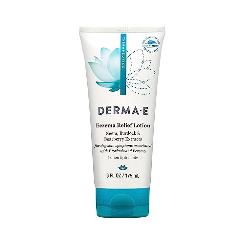 Derma E Eczema Relief Lotion - Soothing Itch & Dry Skin Relief with Natural Ingredients - 6 Fl Oz