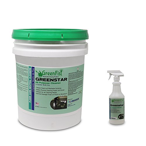 Greenstar All Purpose Cleaner - Plant-Based Formula, Heavy-Duty Multi-Surface, 5 Gallon Pail