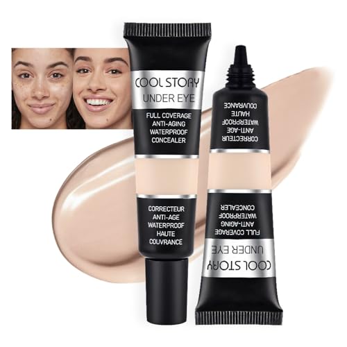 Kaely Under Eye Concealer - Full Coverage, Waterproof, Vegan, Brightens Dark Circles - 2pcs