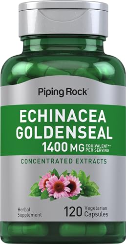 Piping Rock Echinacea Herbal Supplement - Supports Immune Health, Non-GMO - 120 Vegetarian Capsules