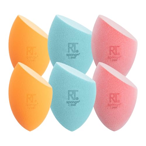 Real Techniques Makeup Blending Sponges - Vegan, Cruelty-Free, Latex-Free - 6 Pack