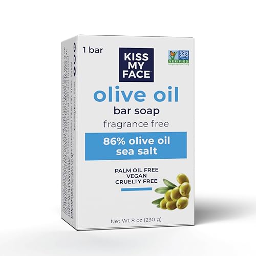 Kiss My Face Olive Oil Bar Soap - Ultra-Hydrating, Vegan, Non-GMO - 8oz