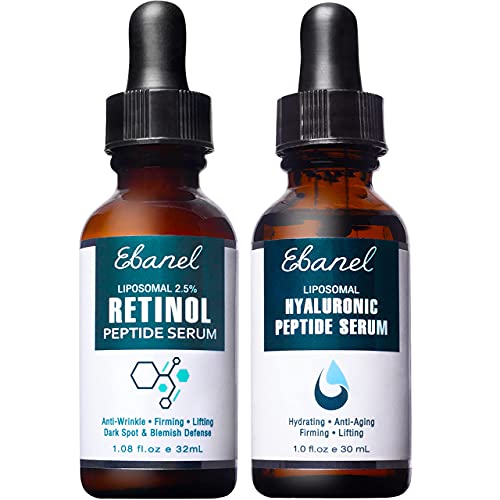 Ebanel Face Serum Bundle - Reduces Wrinkles & Hydrates Skin, Cruelty-Free, 2 x 1oz