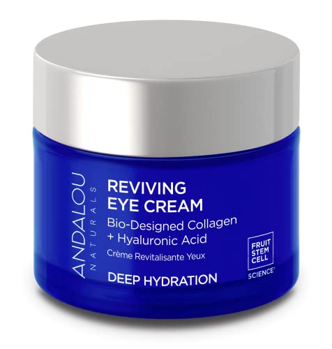 Andalou Naturals Eye Cream - Revitalizes Tired Eyes, Vegan Marine Collagen, 0.45 Oz