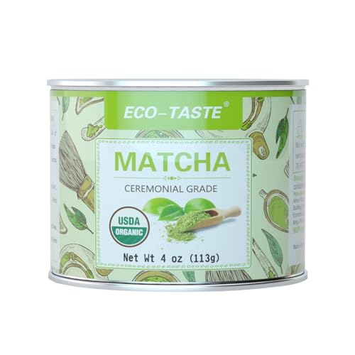 Organic Matcha Green Tea Powder - Ceremonial Grade, USDA Certified, Rich in Antioxidants - 4oz