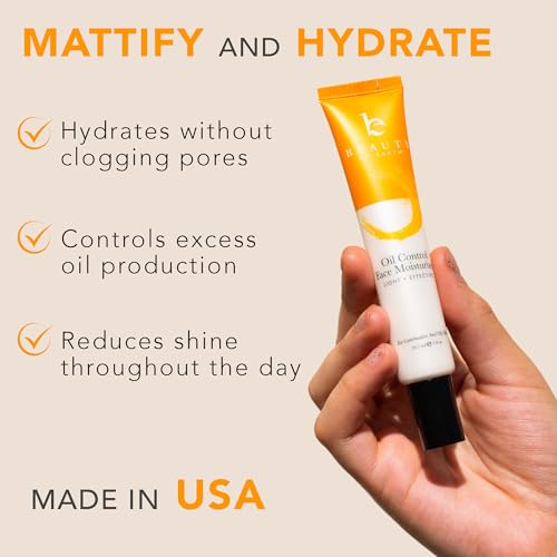 Oil Control Face Moisturizer - Lightweight Hydration with Niacinamide, USA Made - 4oz