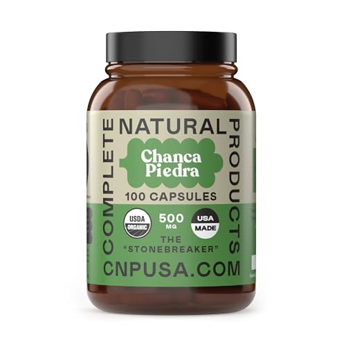 Complete Natural Products Organic Chanca Piedra Capsules - Supports Kidney Health, 500mg, 100ct