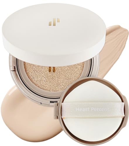 Heart Percent Foundation - Buildable Full Coverage, SPF 50+, Vegan, Satin Glow - #21Y