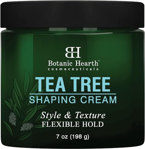 Botanic Hearth Tea Tree Hair Styling Cream - Strong Hold, Tames Frizz, For All Hair Types - 7oz