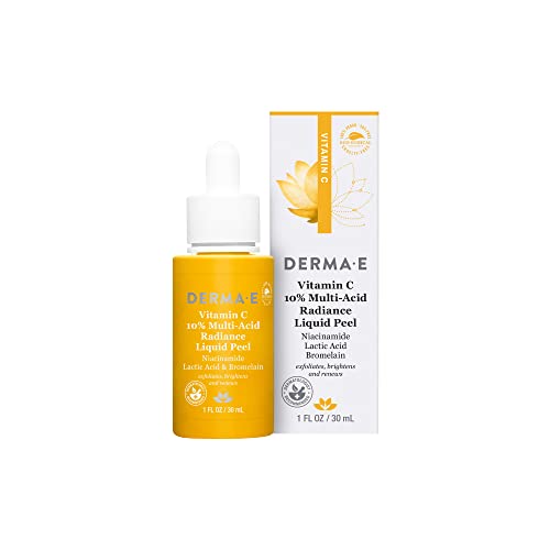 DERMA E Vitamin C Multi-Acid Peel - Exfoliating, Hydrating Formula for Dull Skin - 1 Fl Oz