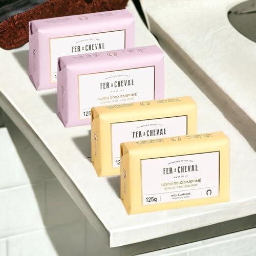 Fer à Cheval Luxury Bar Soap - Gentle Hydration with Argan Oil & Shea Butter - 4x125g