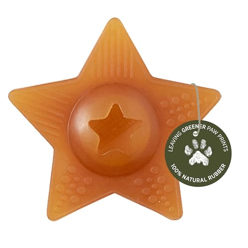 HEVEA Dog Toy - Natural Rubber for Teething Relief, Safe & Biodegradable - Star Shape