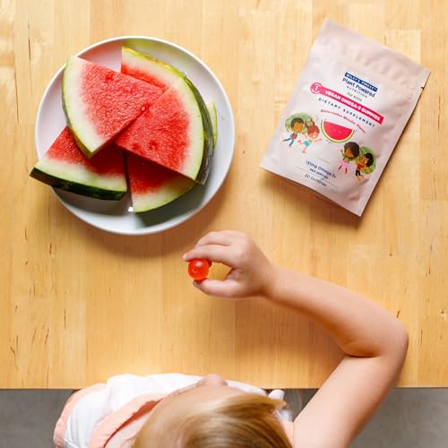 Wiley's Finest Kids Vegan Omega-3 Gummies - DHA, ALA & SDA, Watermelon Flavor - 30 Count