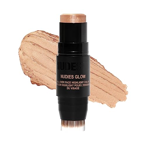 Nudestix Highlighter Stick - Multi-Use Dewy Cream for Glowing Skin, Vegan & Gluten-Free - 0.28oz