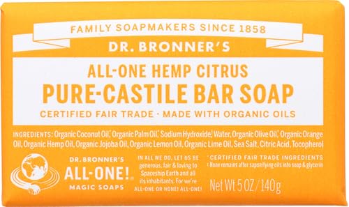 Dr. Bronner's Body Soap - Luxurious Citrus Lather, Organic Oils, 100% Biodegradable - 5oz