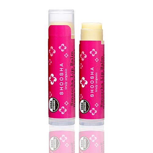 Shoosha Smoocha Lip Balm - USDA Organic, Non-GMO, Strawberry Flavor - Made in USA, 0.15oz