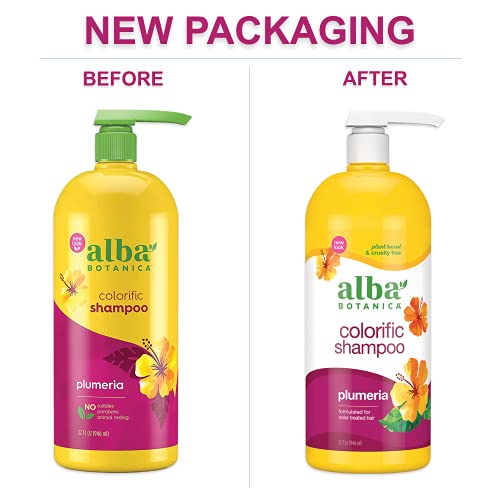 Alba Botanica Colorific Shampoo - Nourishing Plumeria Blend, 100% Vegetarian - 32oz