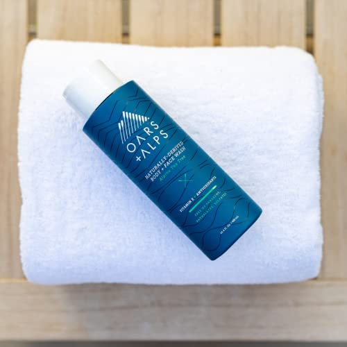 Oars + Alps Men's Body Wash & Shampoo Kit - Hydrating, Moisturizing, Tea Tree Infusion - 12oz