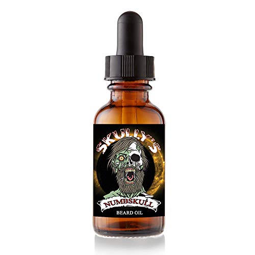 Skully's NUMBSKULL Beard Oil - Promotes Growth, Softens & Hydrates - 1 oz. Glass Bottle