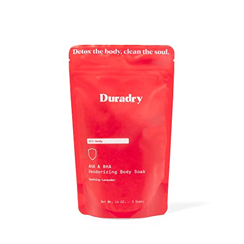 Duradry Bath Soak - Detoxifying Dead Sea & Himalayan Salts, Lavender Scent - 14oz