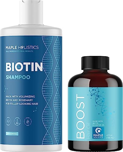 Maple Holistics Biotin Hair Care Set - Nourishing for Thicker, Fuller Hair, Vegan & Cruelty-Free