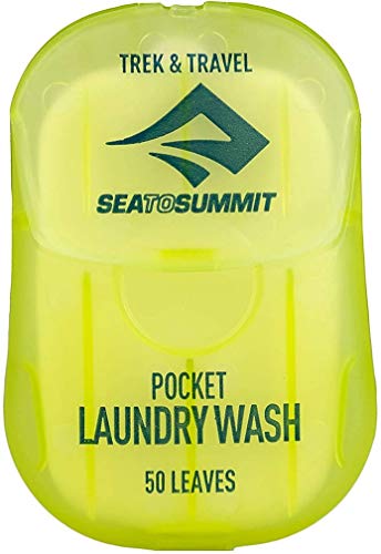 Sea To Summit Pocket Laundry Wash - Biodegradable, Light Green Tea Fragrance - 50 Soap Leaves