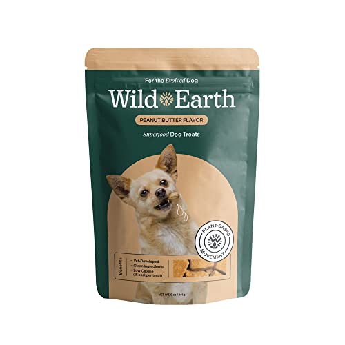 Wild Earth Dog Treats - Complete Protein, Omega Acids & Prebiotics, Peanut Butter Flavor - 15 Cal