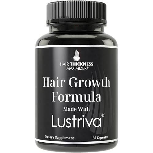 Lustriva Hair Supplement - Clinically Proven Hair Growth, Enhanced Biotin Absorption - 60 Pills