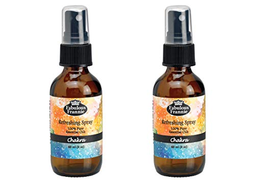 Fabulous Frannie Chakra Refreshing Mist - Pure Essential Oils Blend for Clarity & Focus - 2oz 2pk