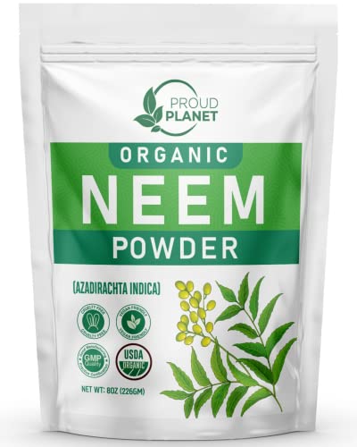 Proud Planet Neem Herbal Supplement - Skin & Hair Purifier, USDA Certified - 8oz Neem Powder