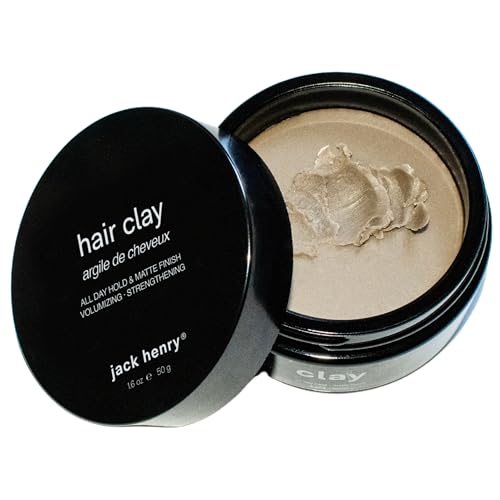 Jack Henry Hair Clay - Adds Thickness & Texture, 48-Hour Hold, Organic Ingredients - 1.6 oz