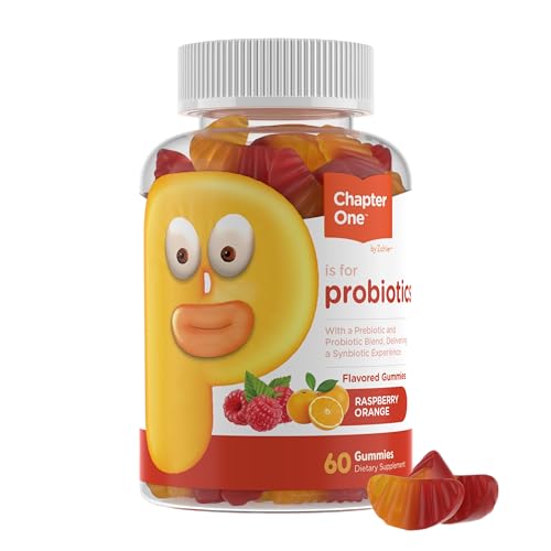 Zahler Chapter One Probiotic Gummies for Kids - Digestive Support, Prebiotic Blend - 60 Count