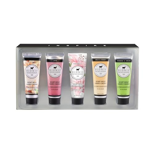 Dionis Goat Milk Skincare Hand Cream Gift Set - Nourishing Hydration, Travel Size - Assorted Scents