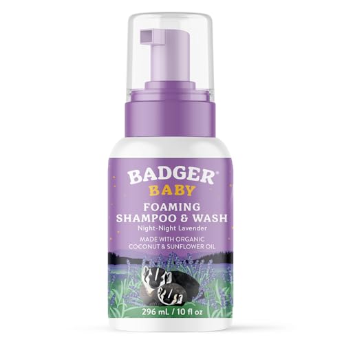 Badger Lavender Shampoo & Body Wash - Soothing, Organic Ingredients, 10 fl oz