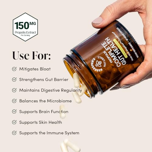 Beekeeper's Naturals Probiotic - Supports Digestive Balance, Reduces Bloating - 60 Vegan Capsules