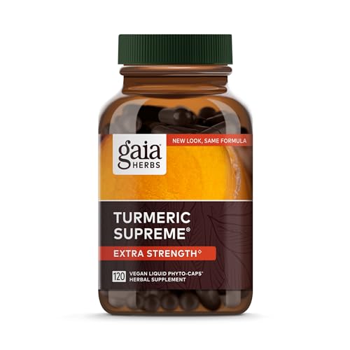 Gaia Herbs Turmeric Supreme Extra Strength - Reduces Occasional Discomfort, Vegan - 120 Capsules