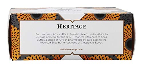 Nubian Heritage African Black Soap Bar - Treats Skin Issues, Detoxifying & Healing - 5oz