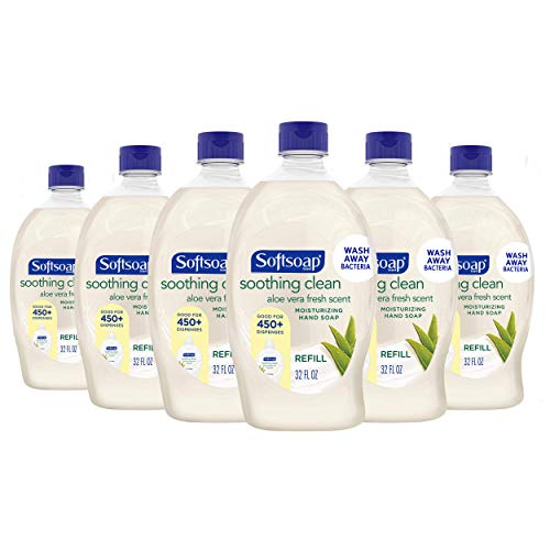 Softsoap Hand Soap Refill - Dermatologist Tested, pH Balanced, Recyclable - 32oz, 6 Pack