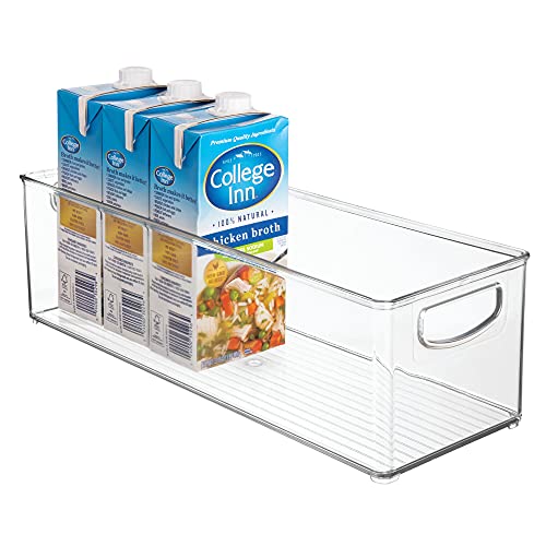 iDesign Recycled Plastic Storage Bin - Clear, Visible Organization, Stackable - 16" x 6" x 5.2"