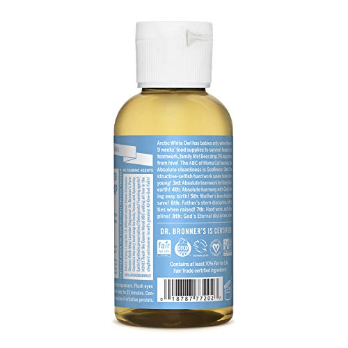 Dr. Bronner’s Baby Shampoo & Body Wash - Organic Oils, 18-in-1 Uses, Vegan - 2oz Travel Size