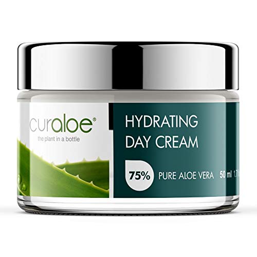 Curaloe Aloe Vera Day Cream - Hydrates & Nourishes, Enriched with Shea Butter & Lavender - 75ml