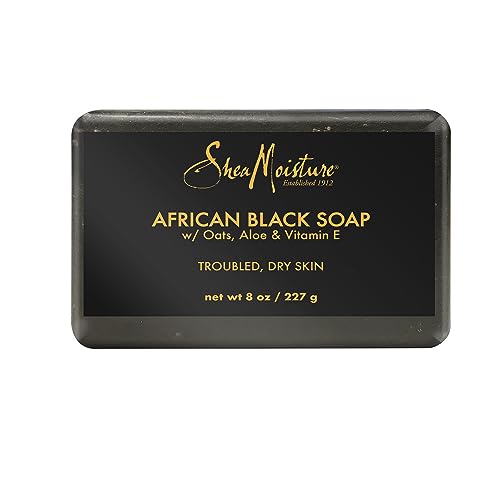 SheaMoisture African Black Bar Soap - Cleanses & Moisturizes Troubled Skin, 8 oz