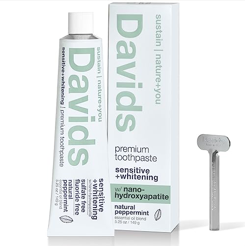 Davids Toothpaste - Remineralizes Enamel, Reduces Sensitivity, Natural Peppermint - 5.25oz