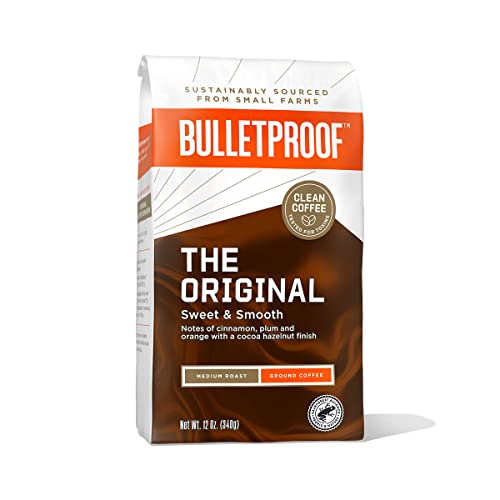 Bulletproof Original Medium Roast Coffee - Clean, High-Quality Arabica, 12oz, Rainforest Alliance