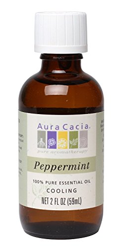 Aura Cacia Peppermint Essential Oil - Vitalizing Aroma, 100% Pure, No Synthetic Additives - 2oz