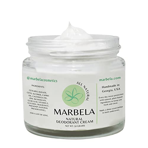 Marbela Cosmetics Deodorant Cream - Gentle Musk Scent, Vegan & Cruelty-Free - 50g